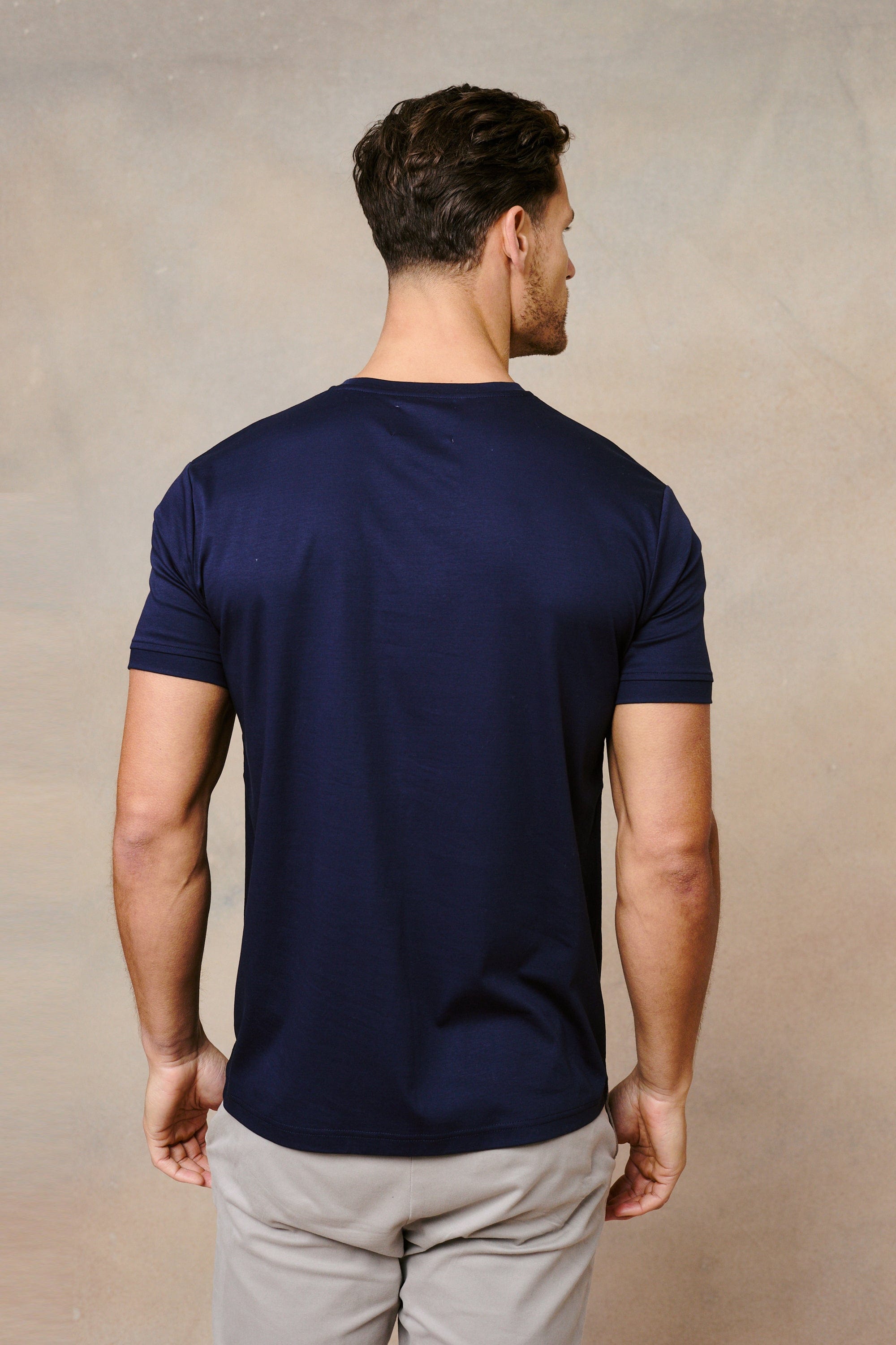 Luxe Mercerised T-Shirt - Navy