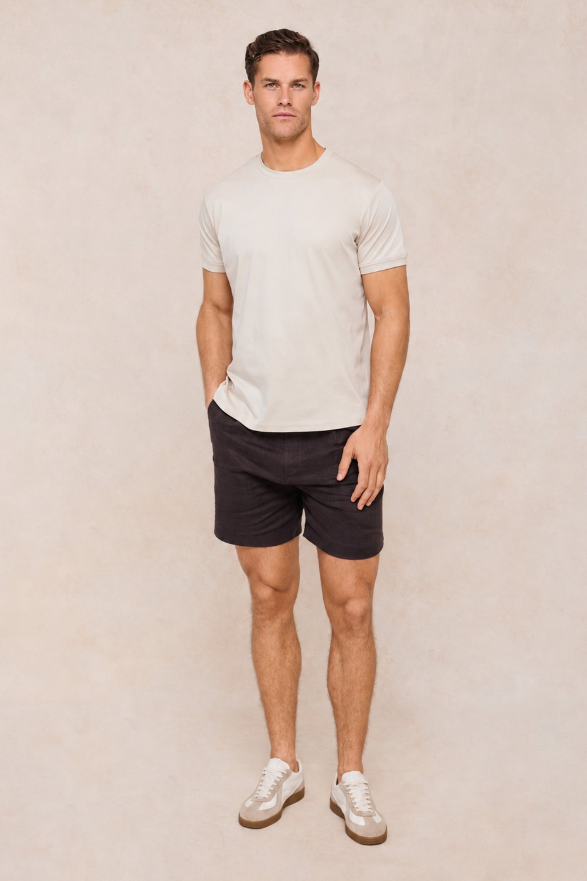 Luxe Mercerised T-Shirt - Beige