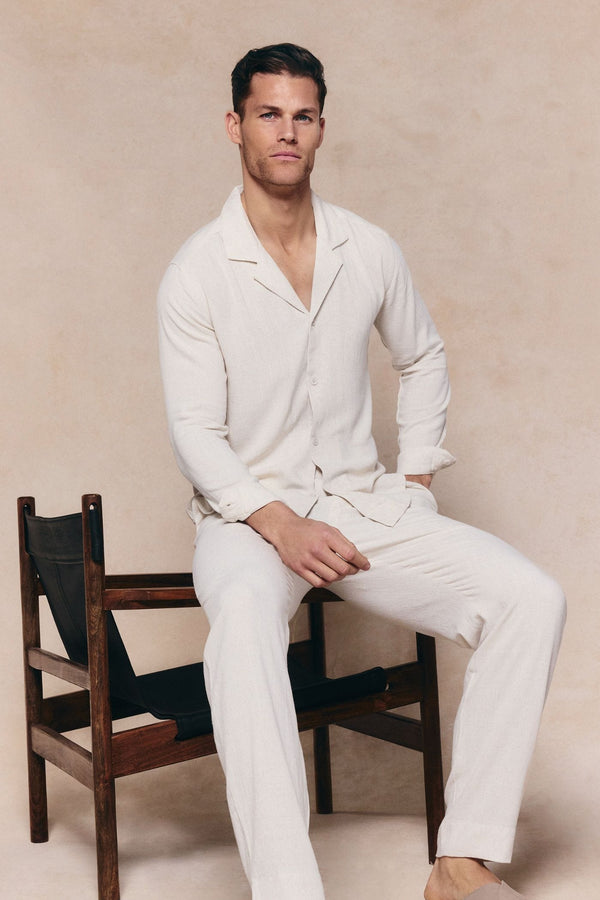 Cami Linen Straight Leg Trouser - Oatmeal