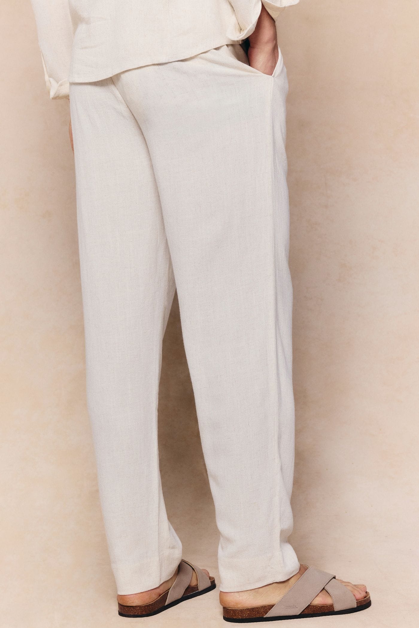 Cami Linen Straight Leg Trouser - Oatmeal