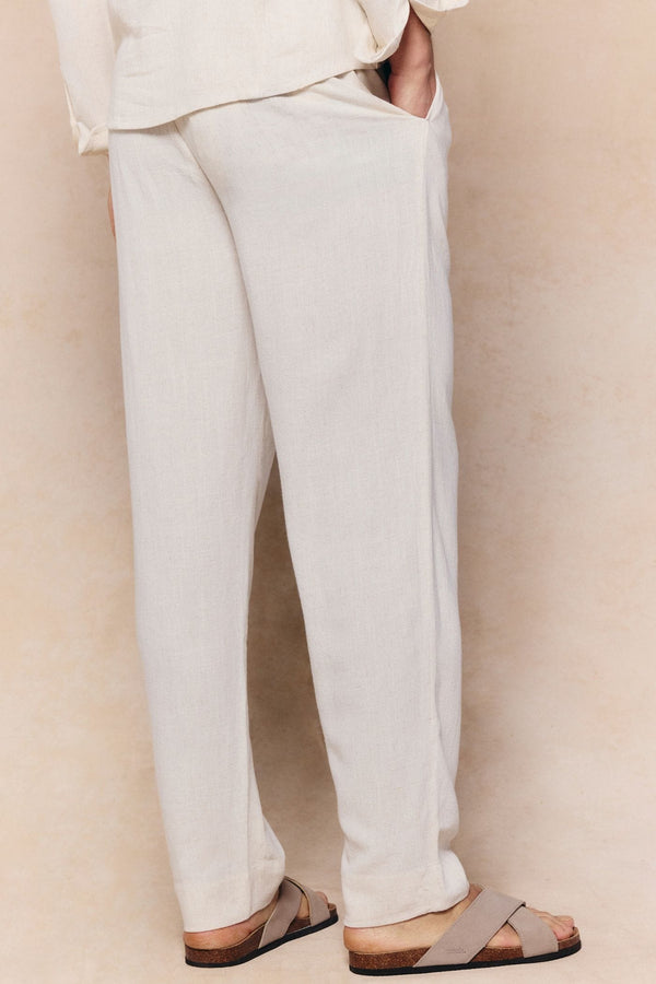 Cami Linen Straight Leg Trouser - Oatmeal