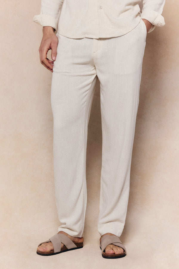 Cami Linen Straight Leg Trouser - Oatmeal
