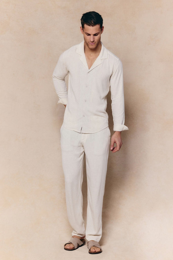 Cami Linen Shirt - Oatmeal