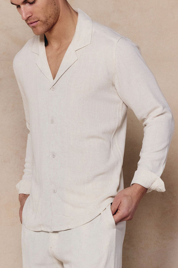 Cami Linen Shirt - Oatmeal