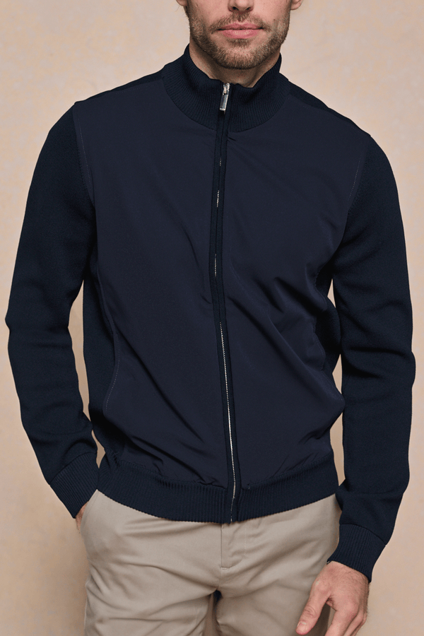Paco Hybrid Knitted Jacket - Midnight Navy