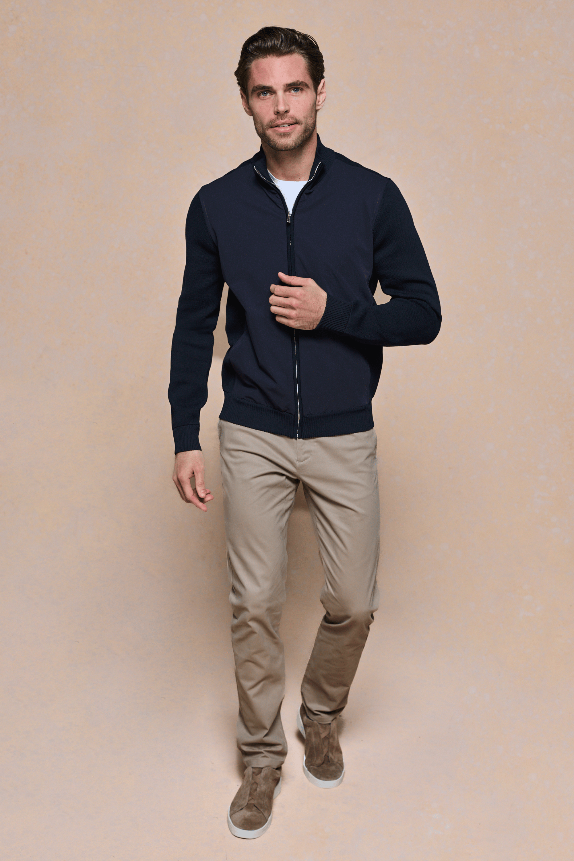 Paco Hybrid Knitted Jacket - Midnight Navy