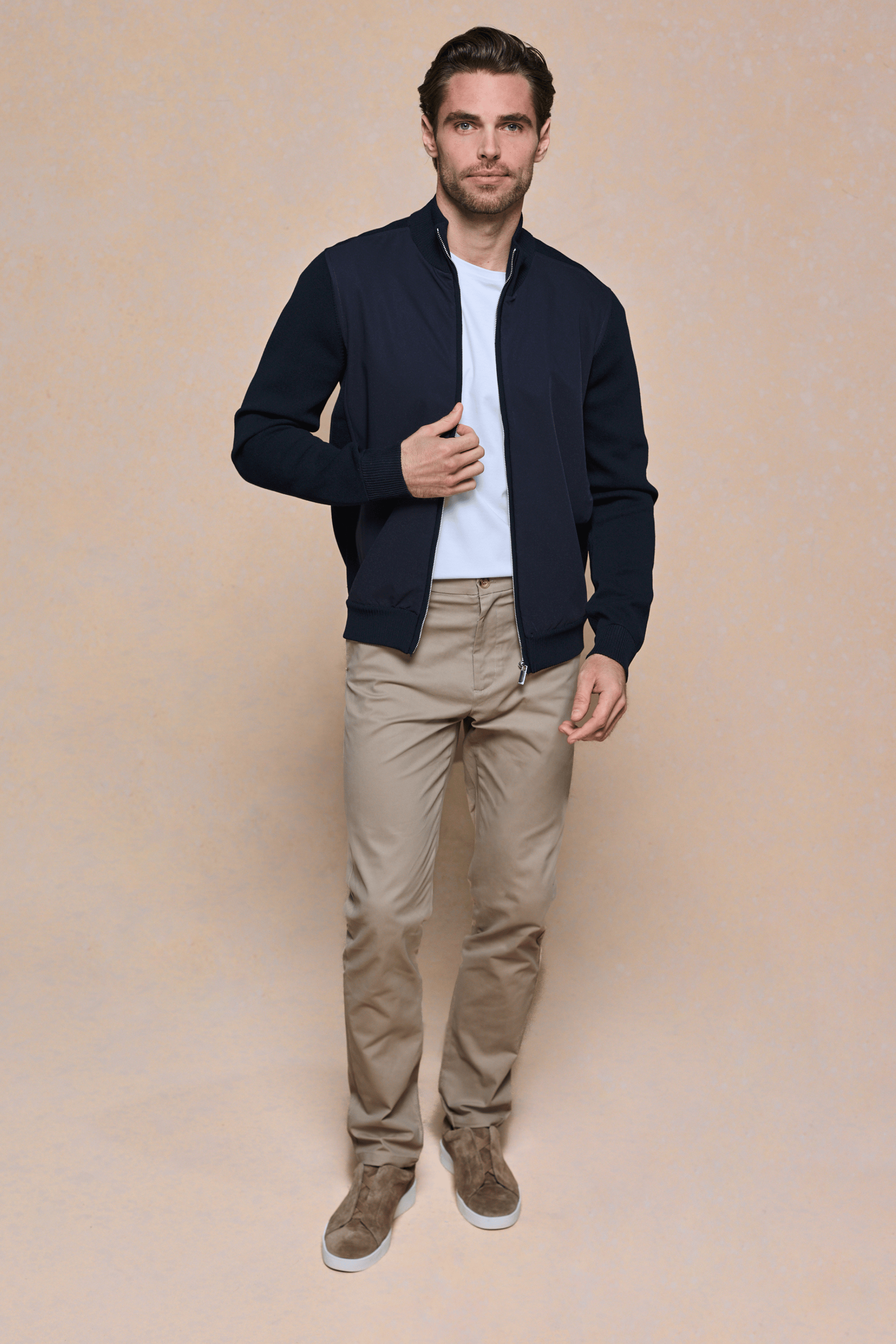 Paco Hybrid Knitted Jacket - Midnight Navy