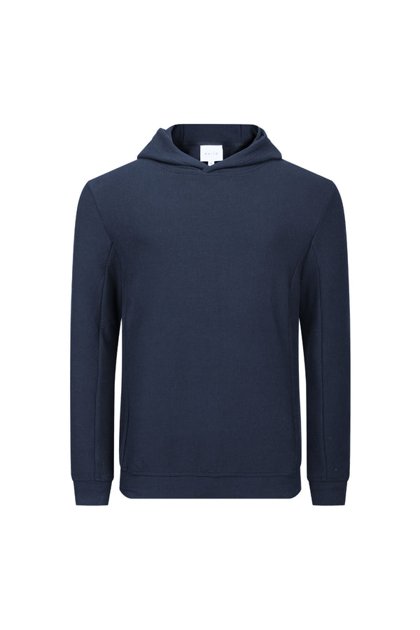 Zarco Crinkled Jersey Hoodie - Navy