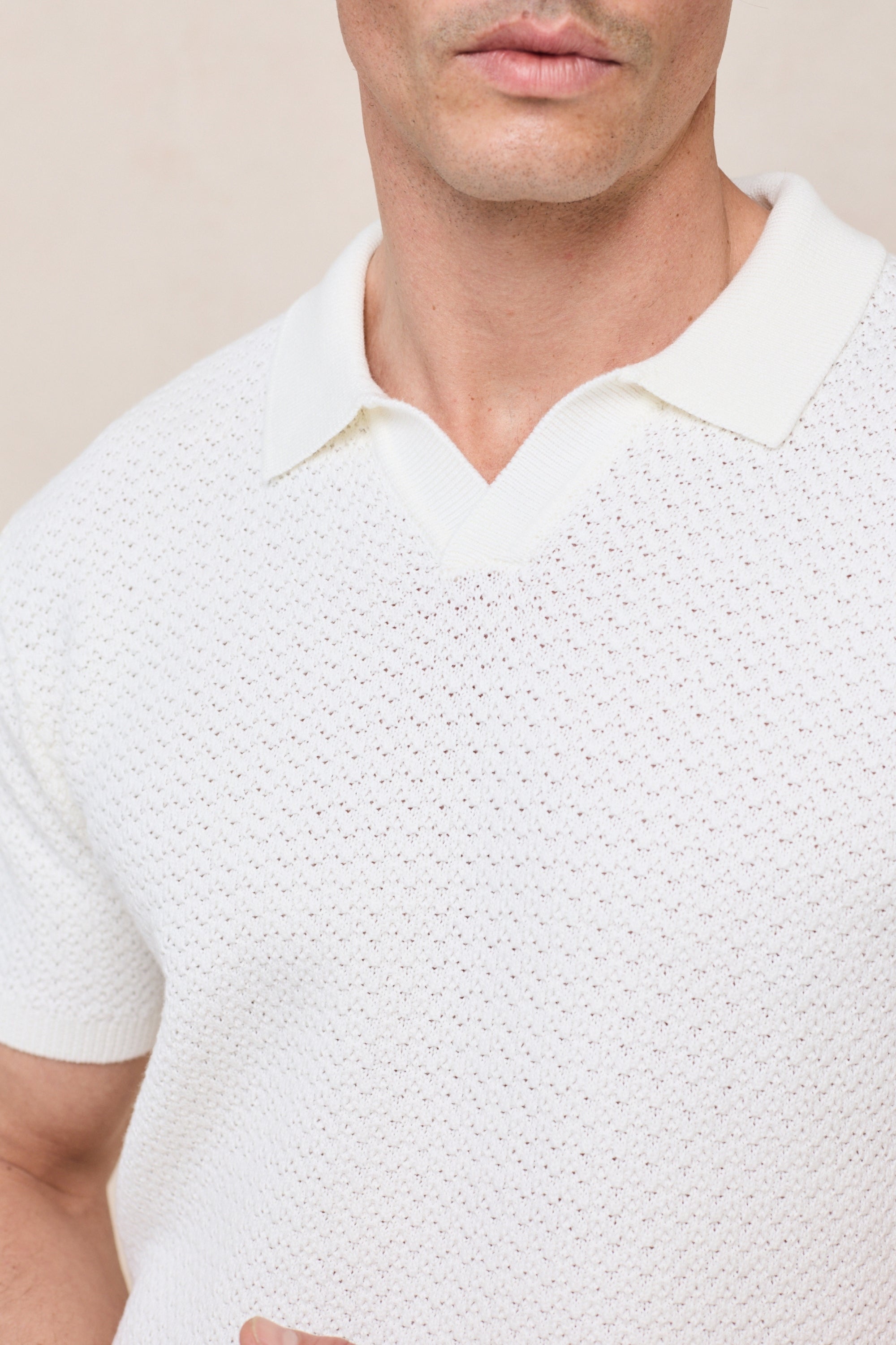 Rapha Cotton Knit Polo - Ecru