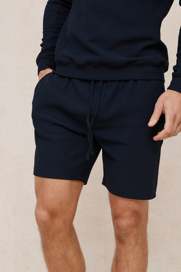 Zarco Crinkled Jersey Short - Navy