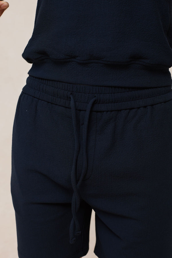 Zarco Crinkled Jersey Short - Navy