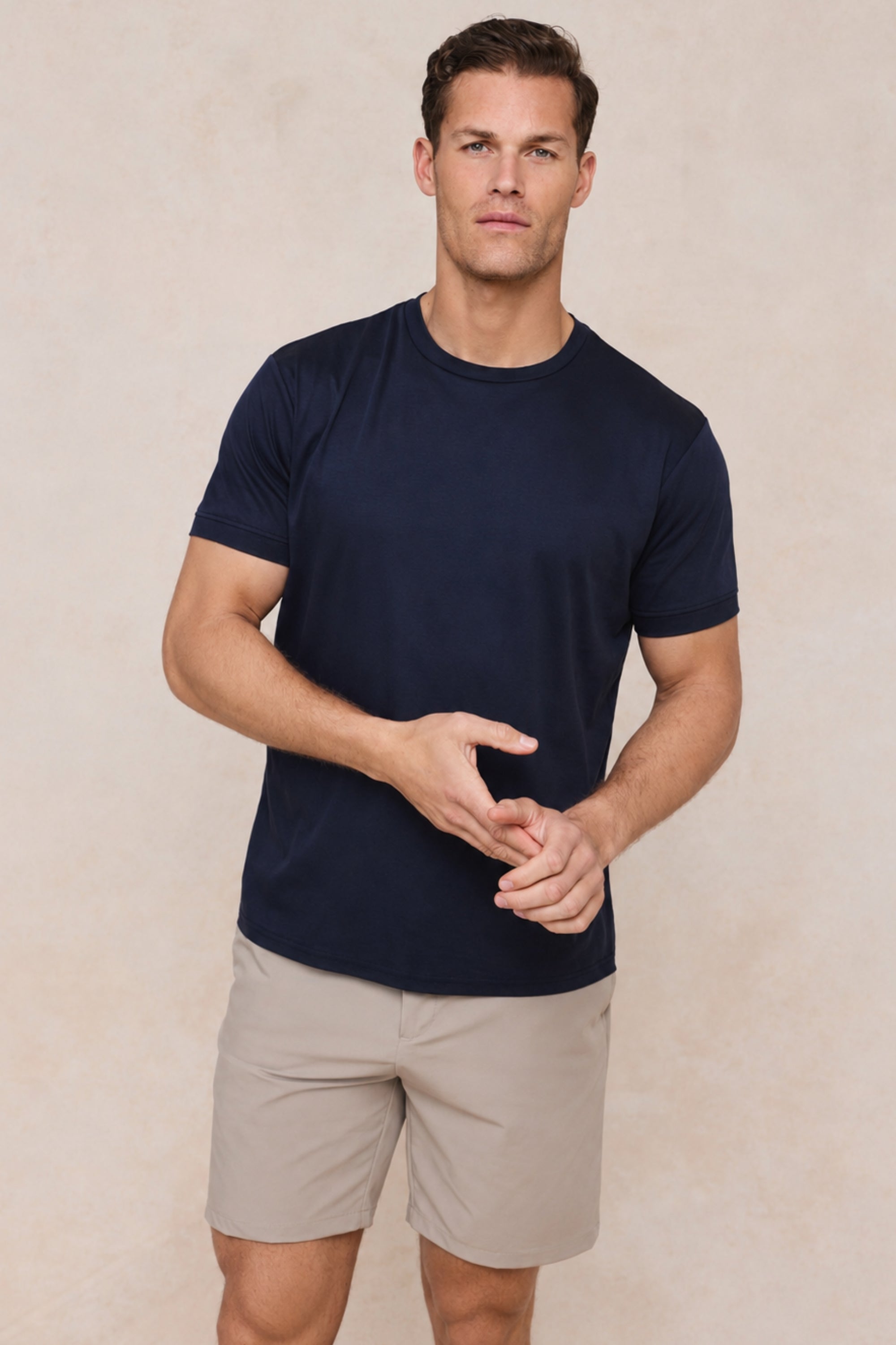 Luxe Mercerised T-Shirt - Navy
