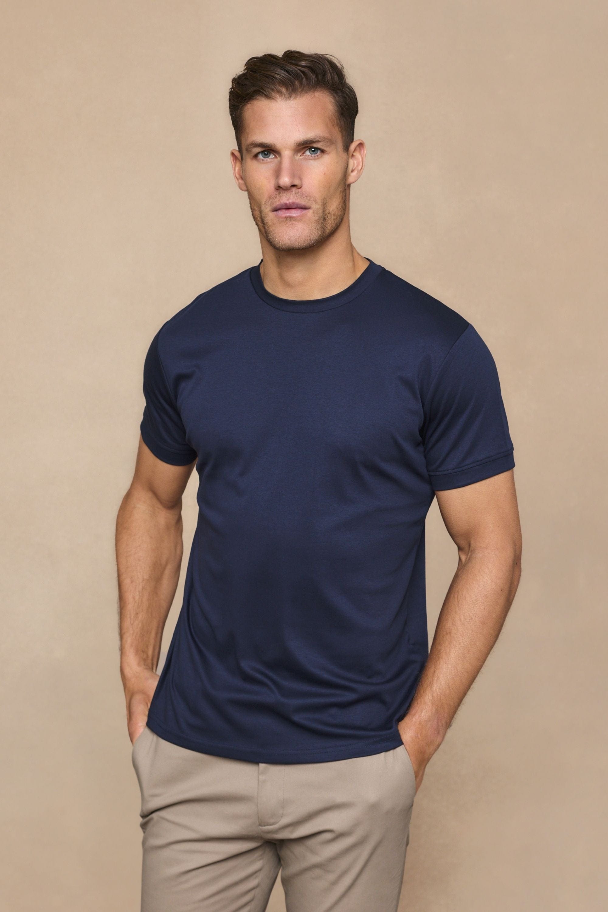 Luxe Mercerised (SS24) T-Shirt - Navy
