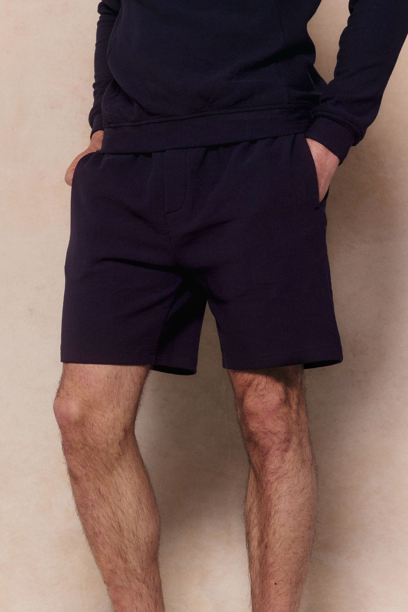 Zarco Crinkled Jersey Short - Navy