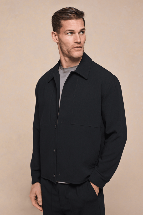 Julien Relaxed Panelled Jacket - Black