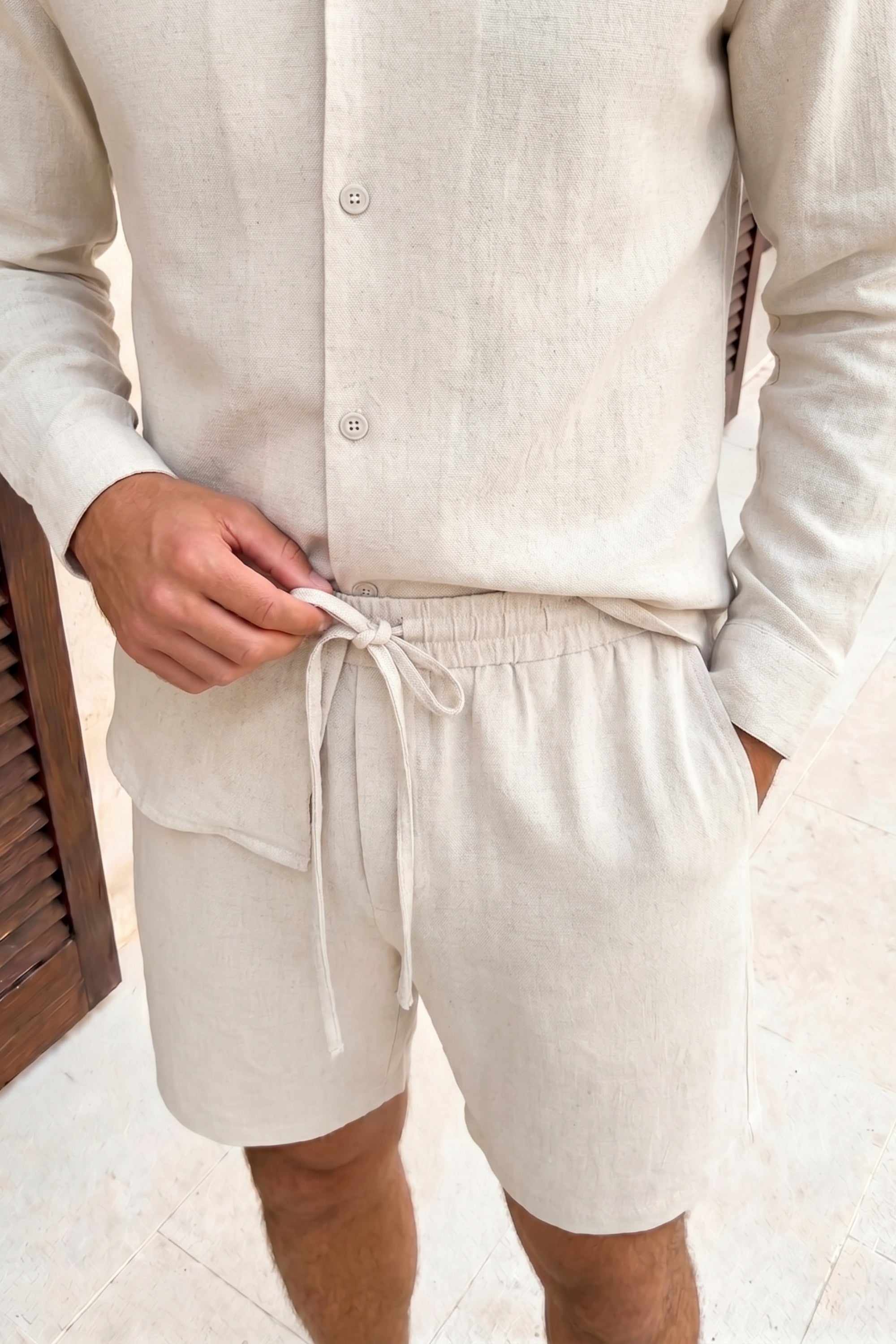 Cami Linen Short - Oatmeal