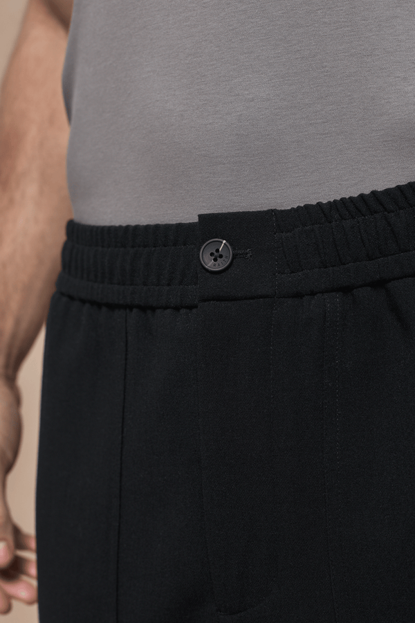 Julien Relaxed Panelled Trouser - Black