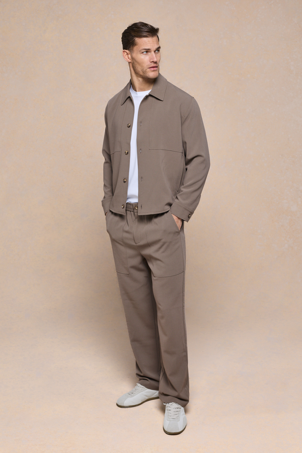 Julien Relaxed Panelled Trouser - Olive