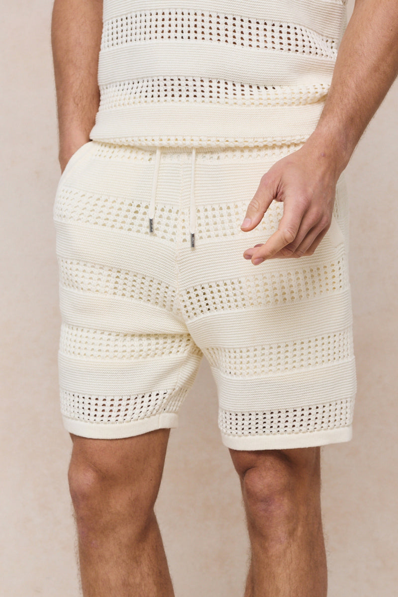 Frattina Crochet Short - Ecru