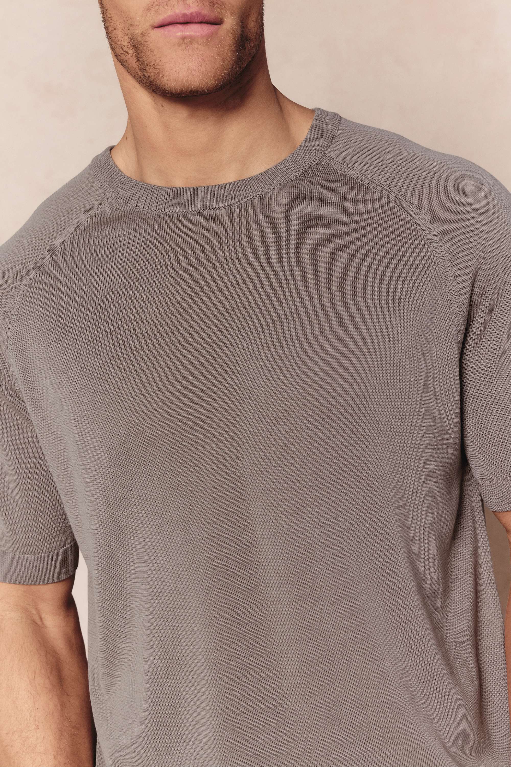 Riera Knit Crew Neck T-Shirt - Sand