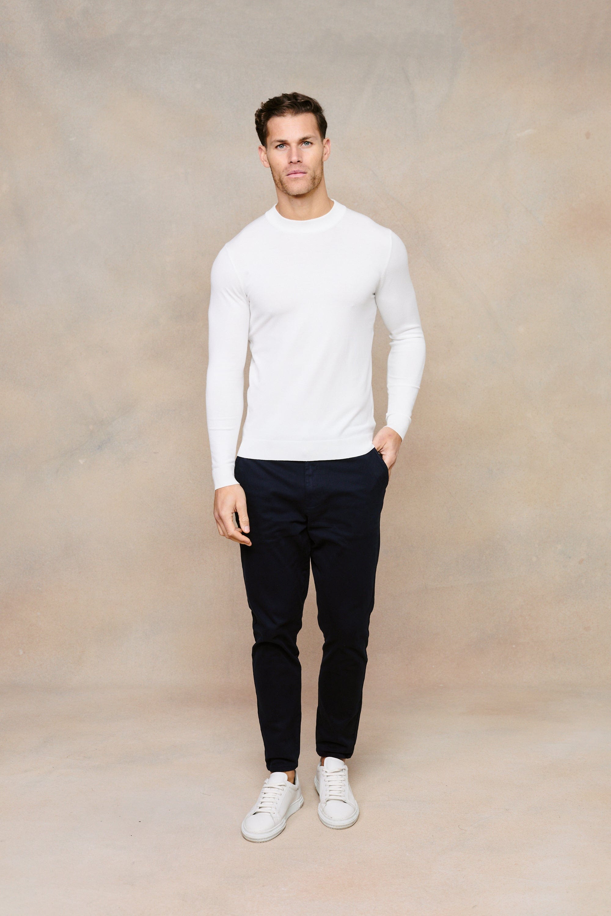 Noah Lightweight Crew Neck Sweater - Ecru