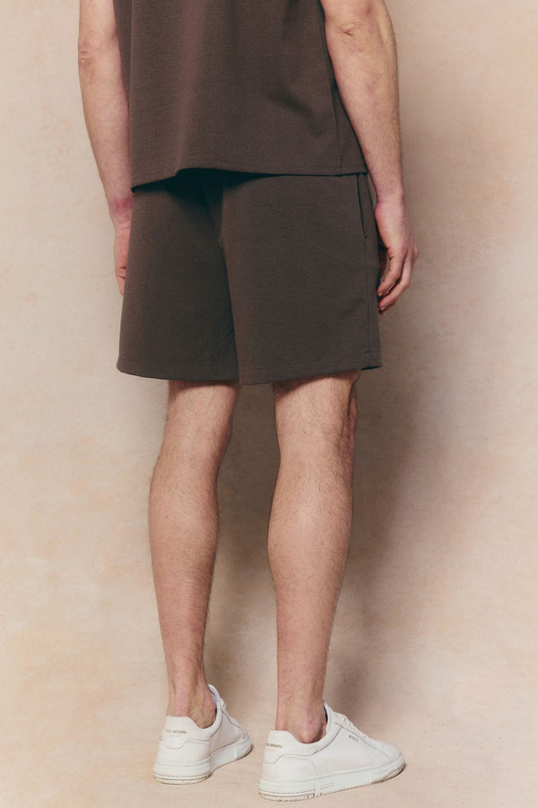 Tomas Elasticated Waist Short - Dark Brown