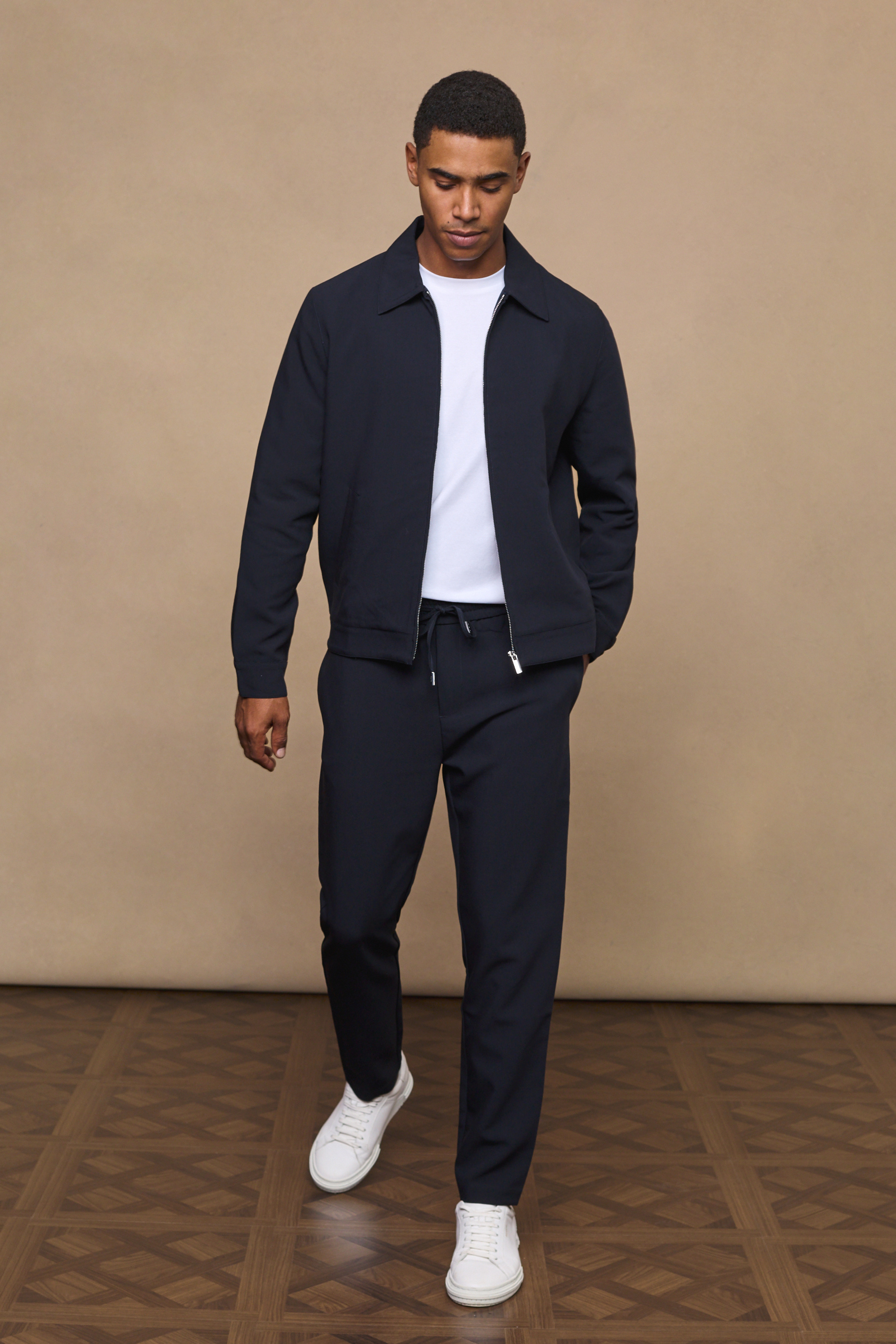 Emilio Everyday Tapered Trouser - Dark Navy