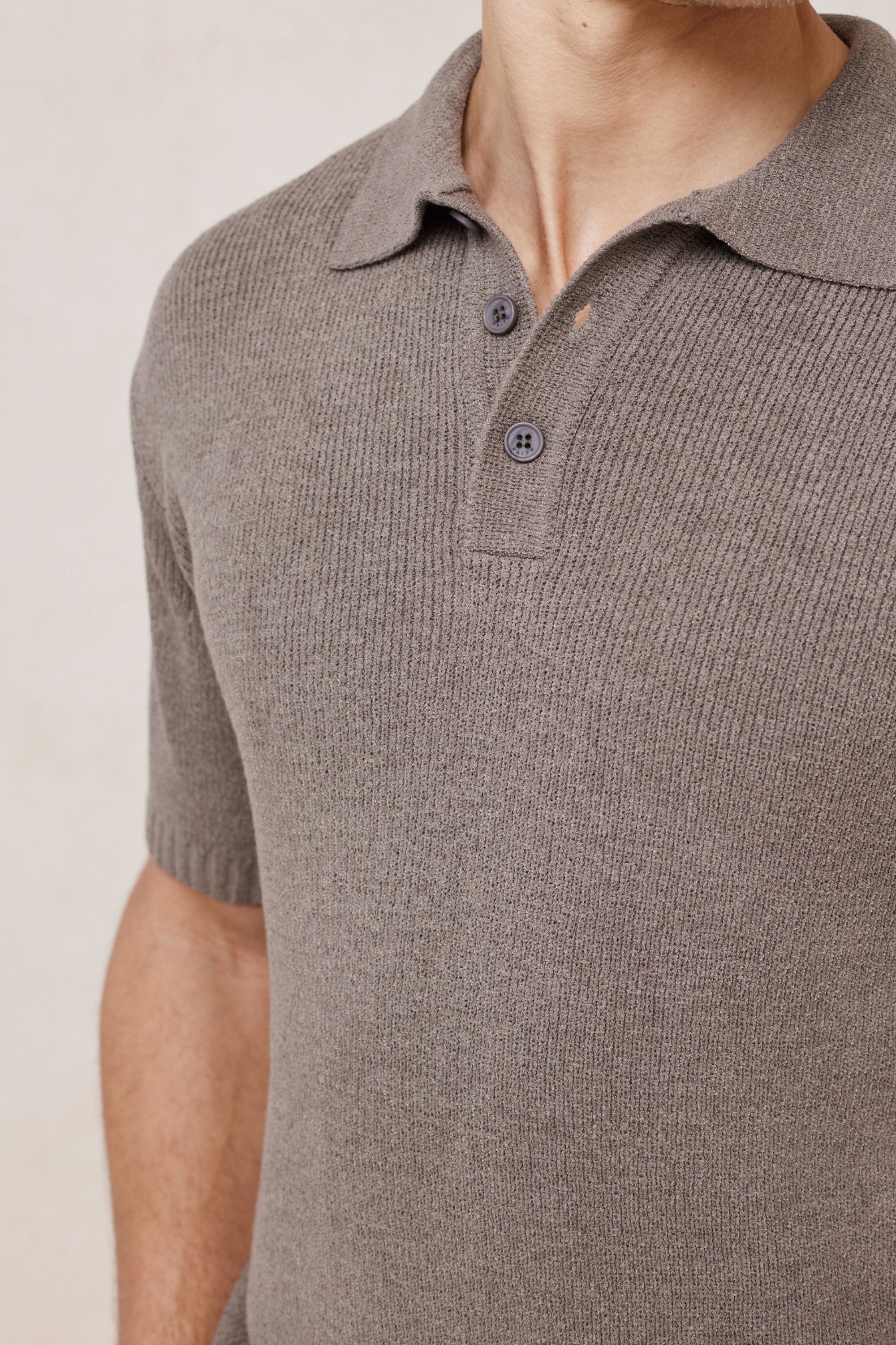 Sorelle Short Sleeve Rib Knit Polo - Dark Sage