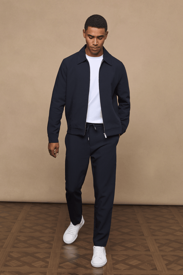 Emilio Zip Through Jacket - Dark Navy