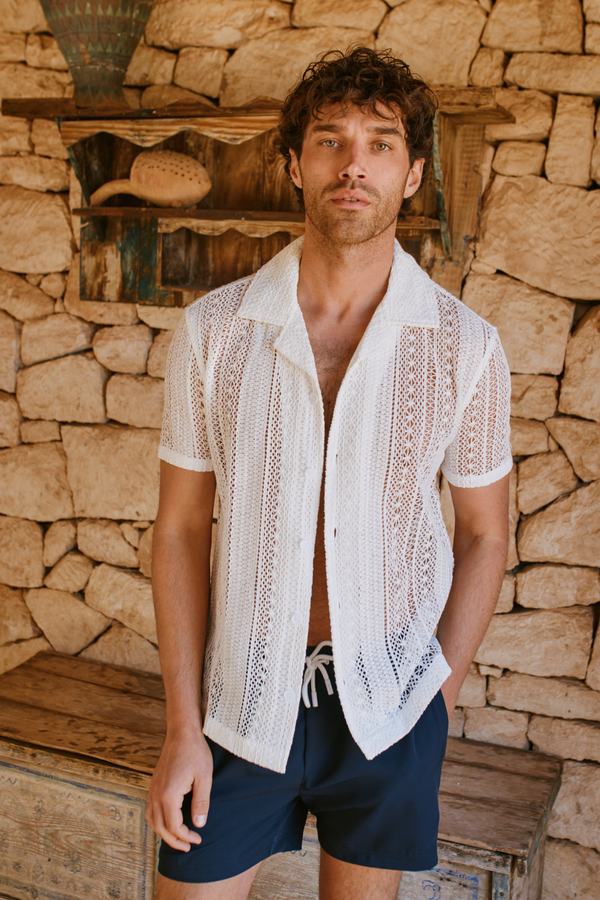 Solle Crochet Shirt - Ecru
