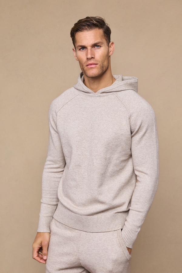 Rowan Knitted Hoodie - Oatmeal