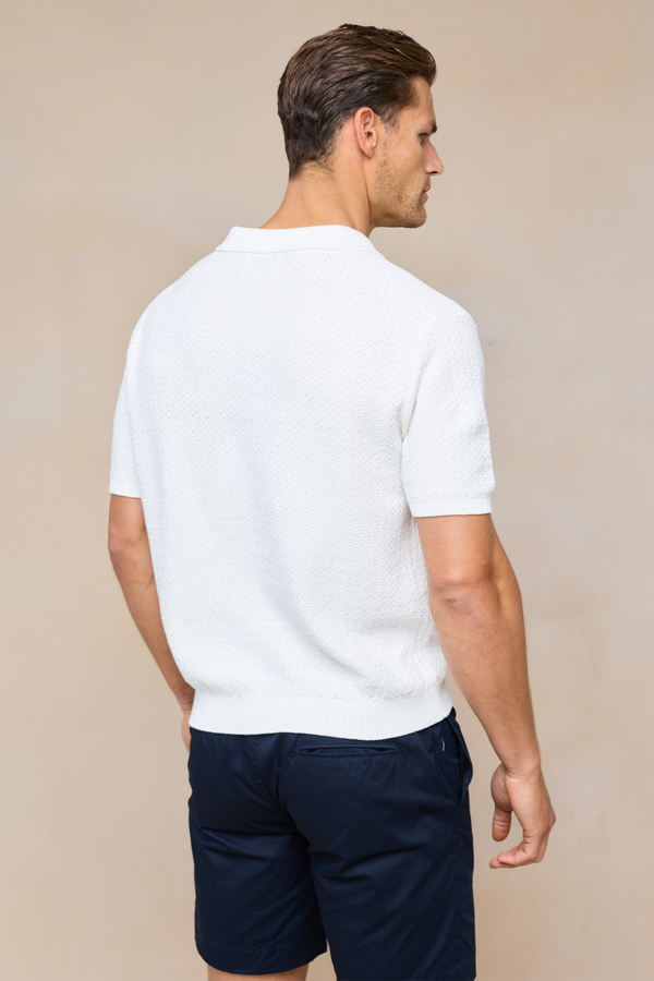 Rapha Cotton Knit Polo - Ecru