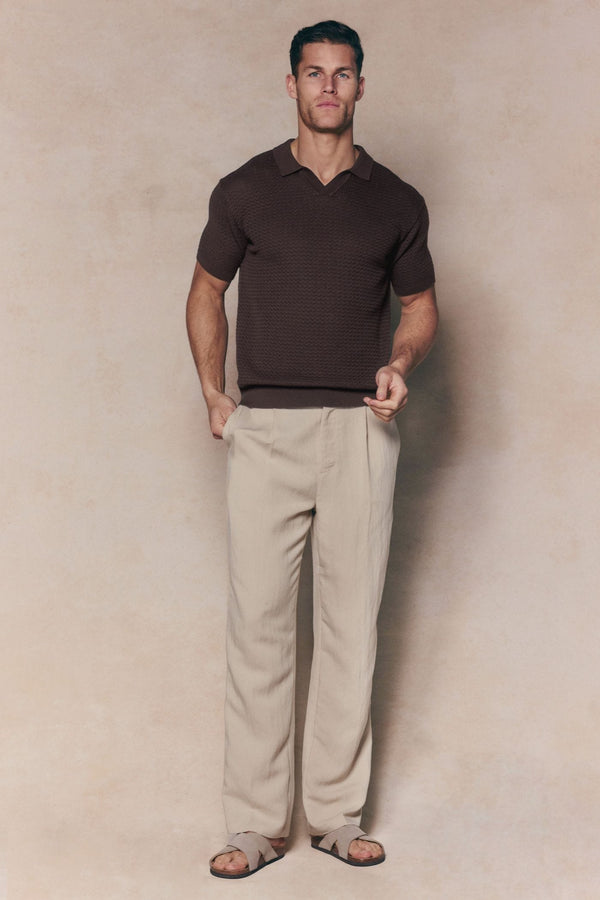 Rapha Cotton Knit Polo - Brown