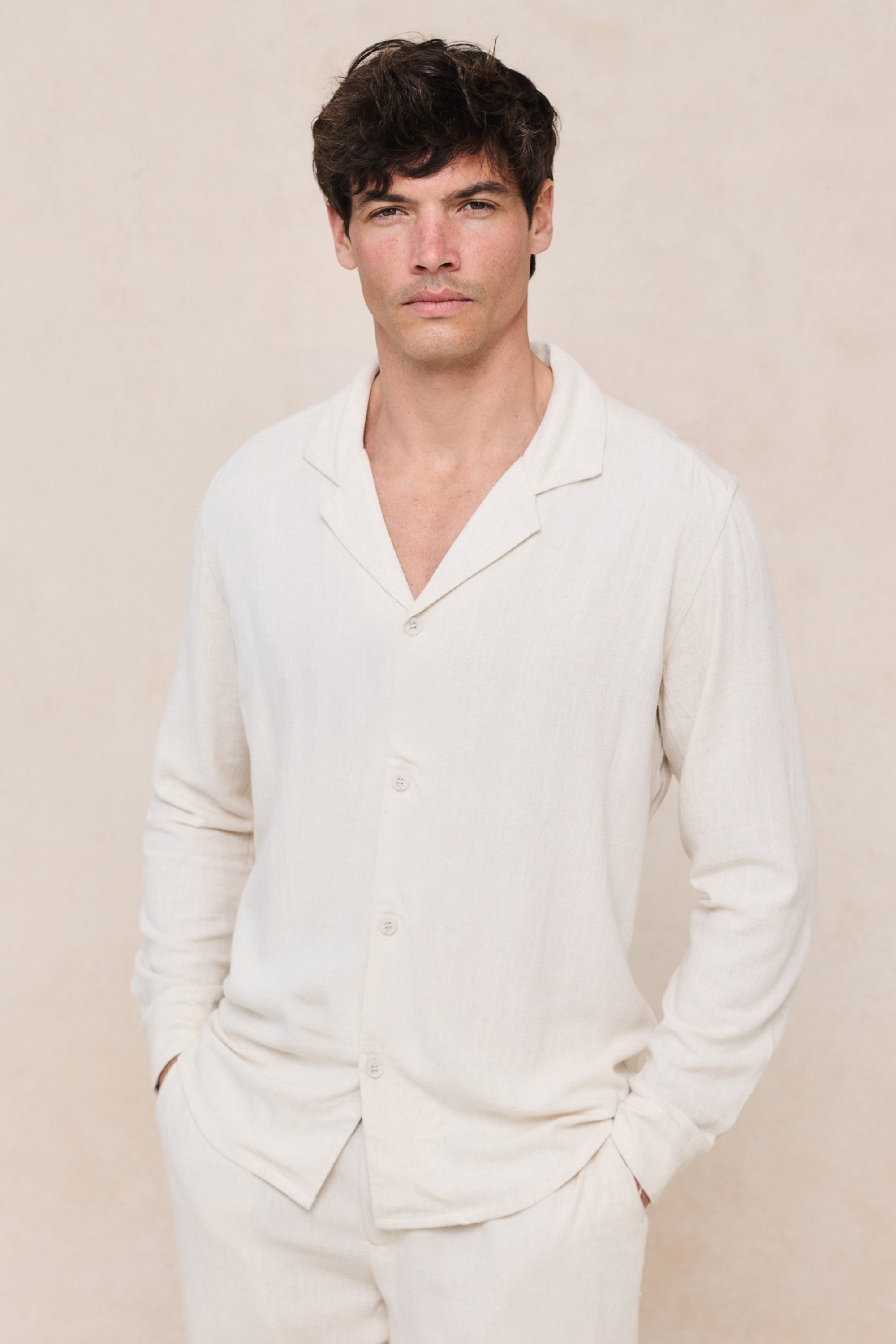 Cami Linen Shirt - Oatmeal