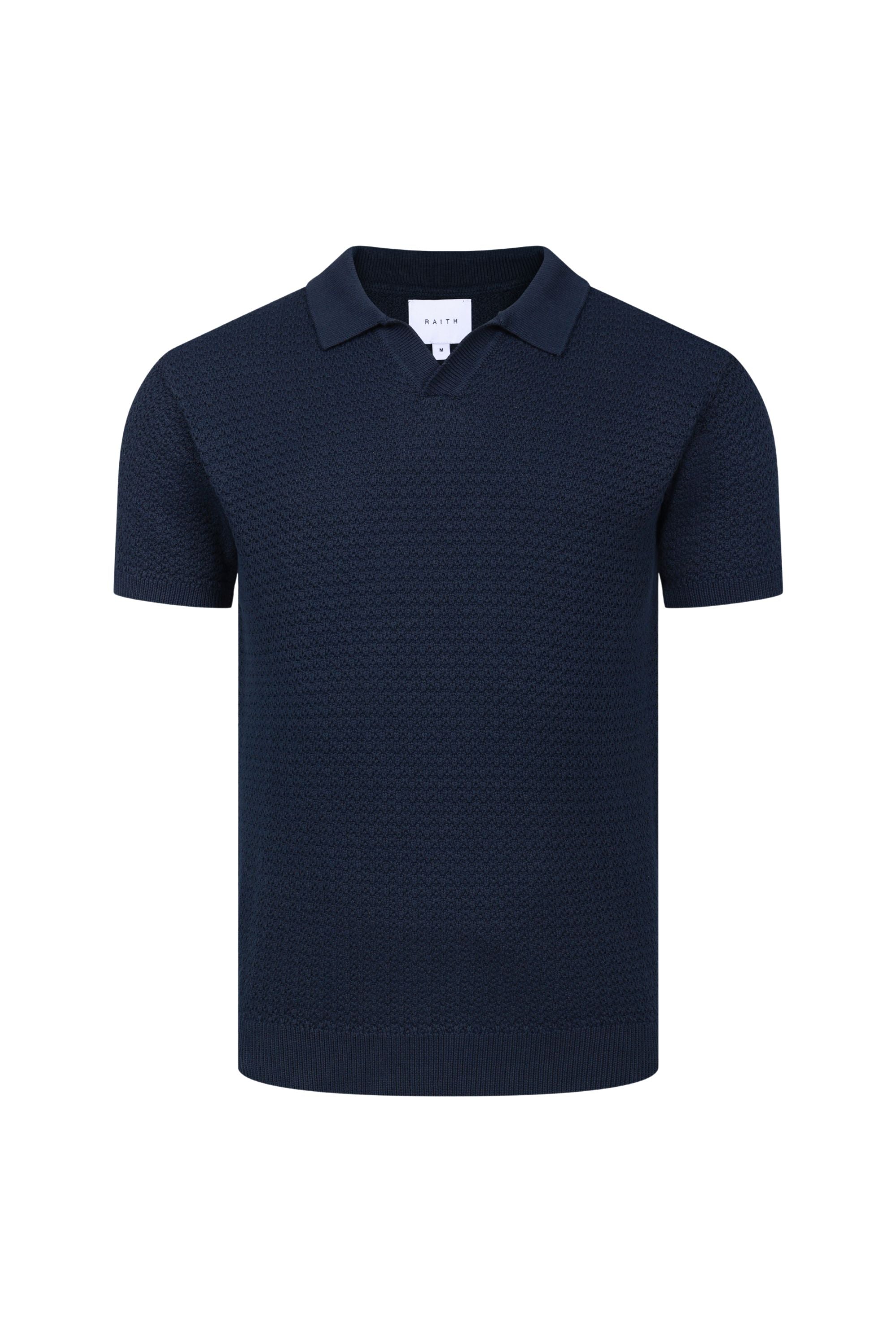 Rapha Cotton Knit Polo - Navy