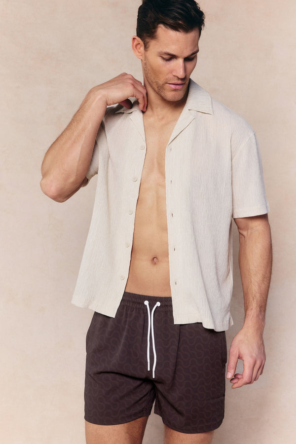 Brezza Wave Swim Short - Brown/Light Brown