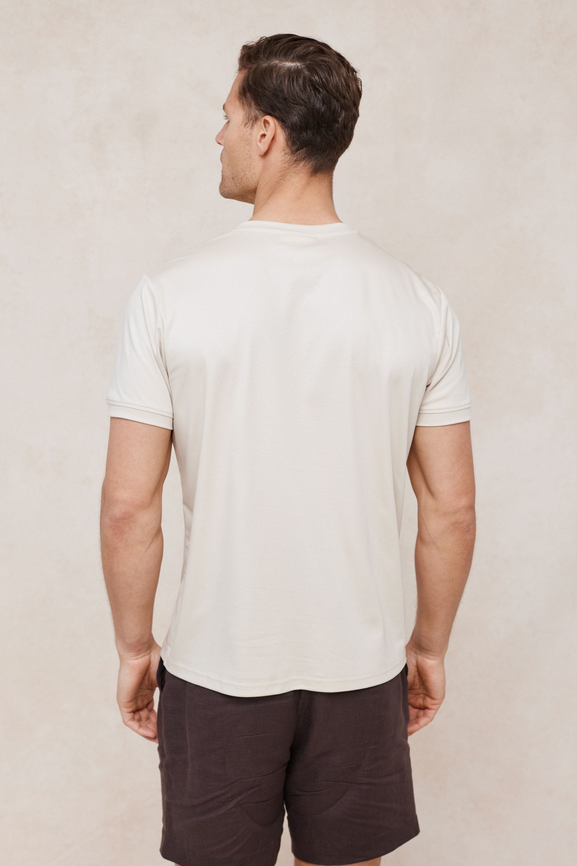 Luxe Mercerised T-Shirt - Beige