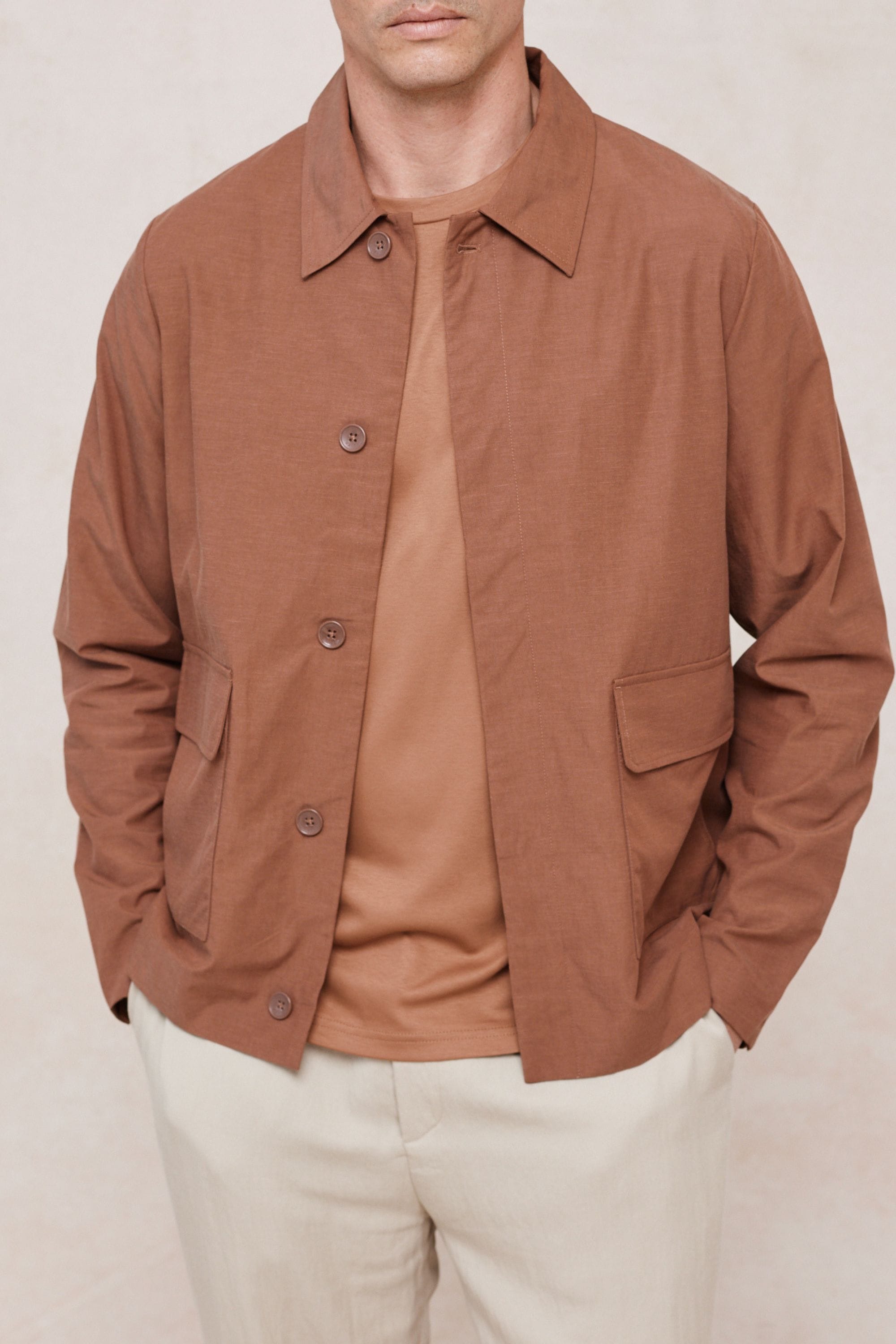 Diego Patch Pocket Tailored Jacket - Rust