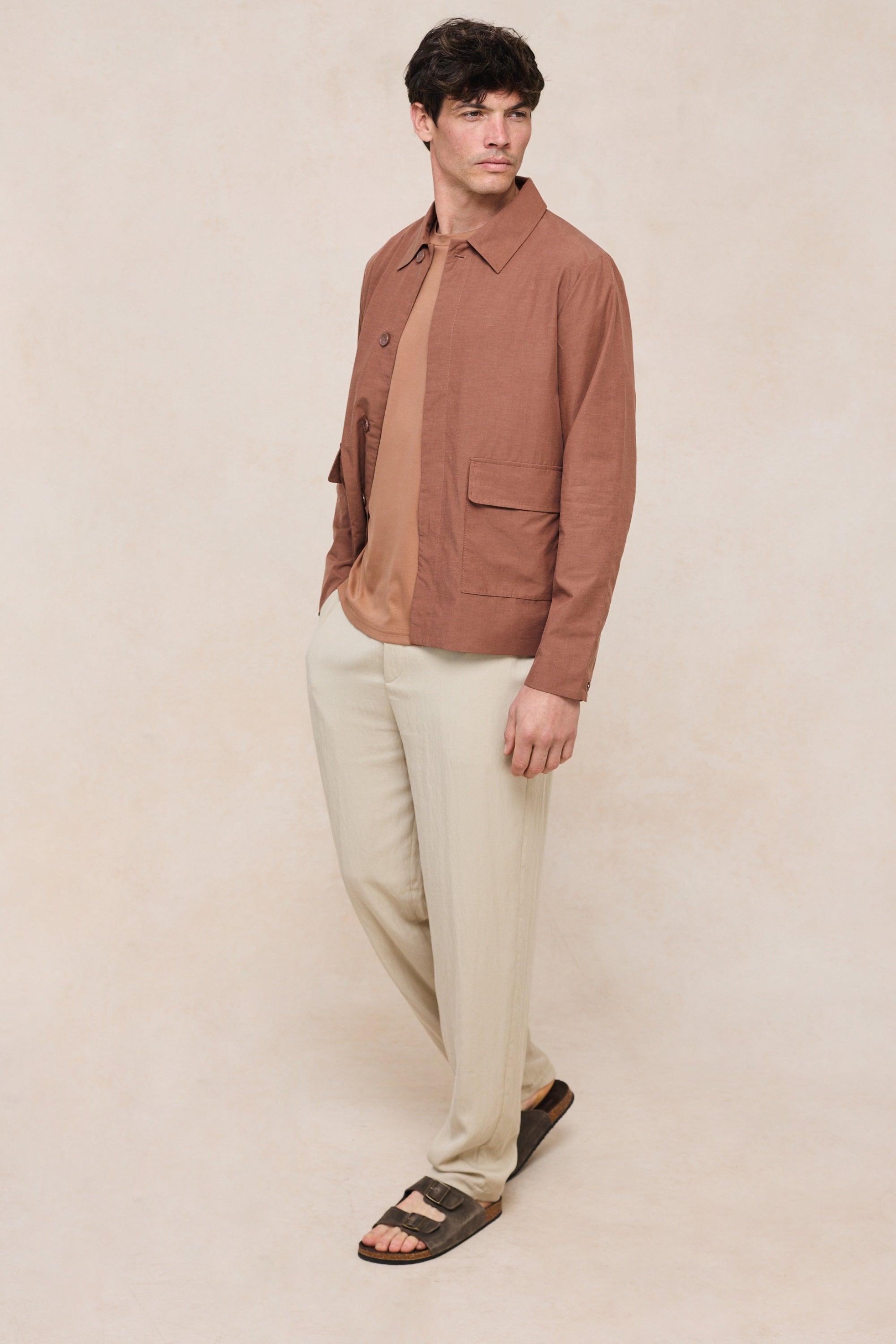 Diego Patch Pocket Tailored Jacket - Rust