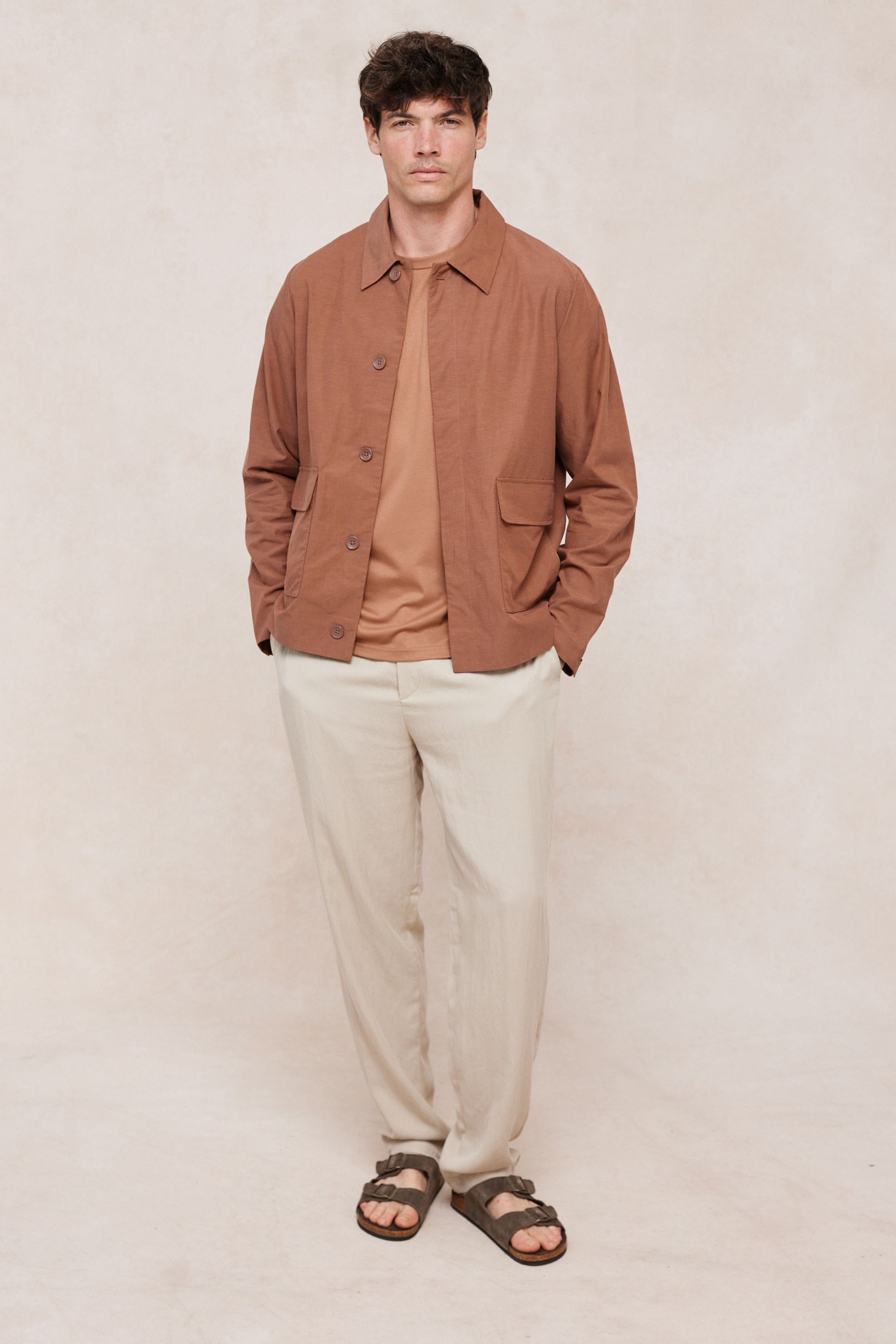 Diego Patch Pocket Tailored Jacket - Rust