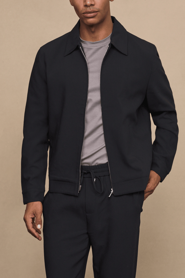 Emilio Zip Through Jacket - Black