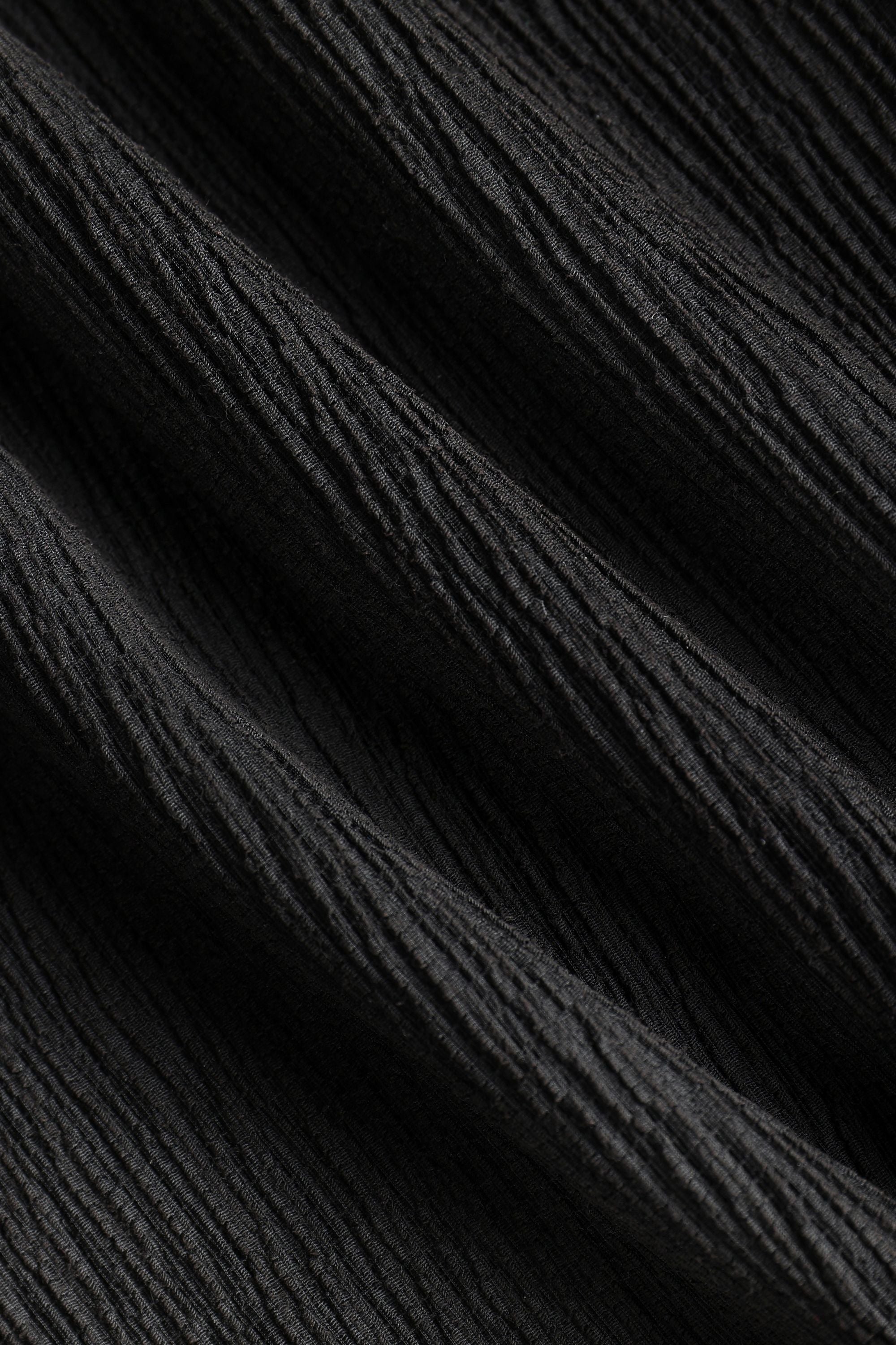Silvano Crinkled Relaxed Trouser - Black