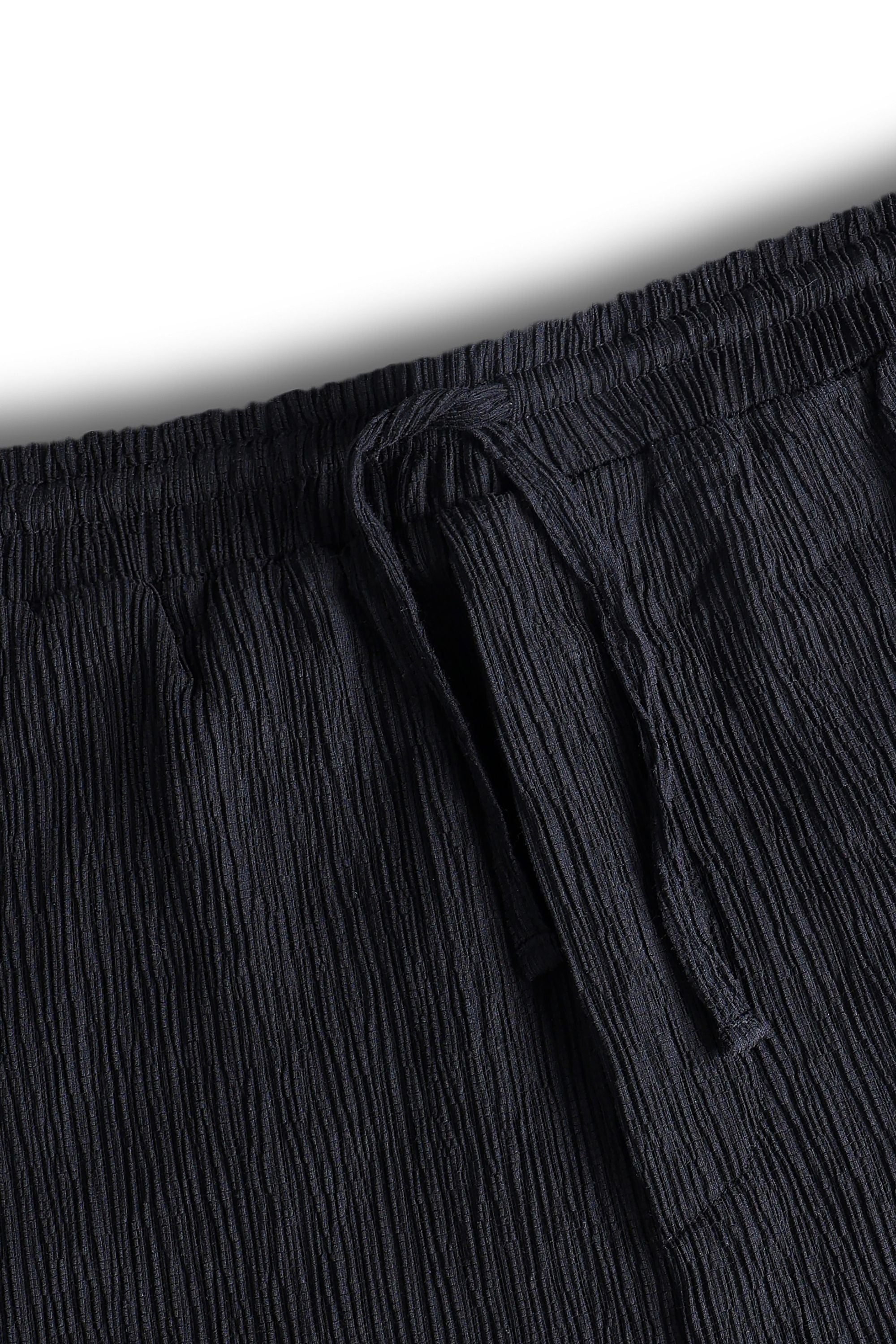 Silvano Crinkled Relaxed Trouser - Black
