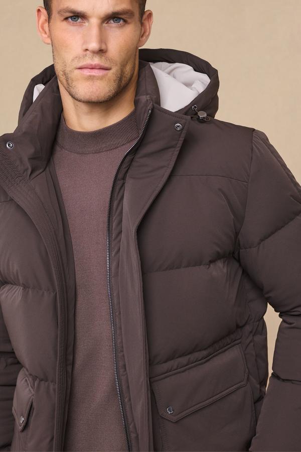 Everetto Down Filled Puffer Coat - Brown