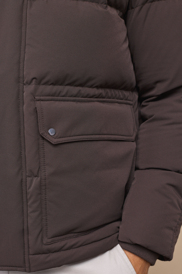 Everetto Down Filled Puffer Coat - Brown