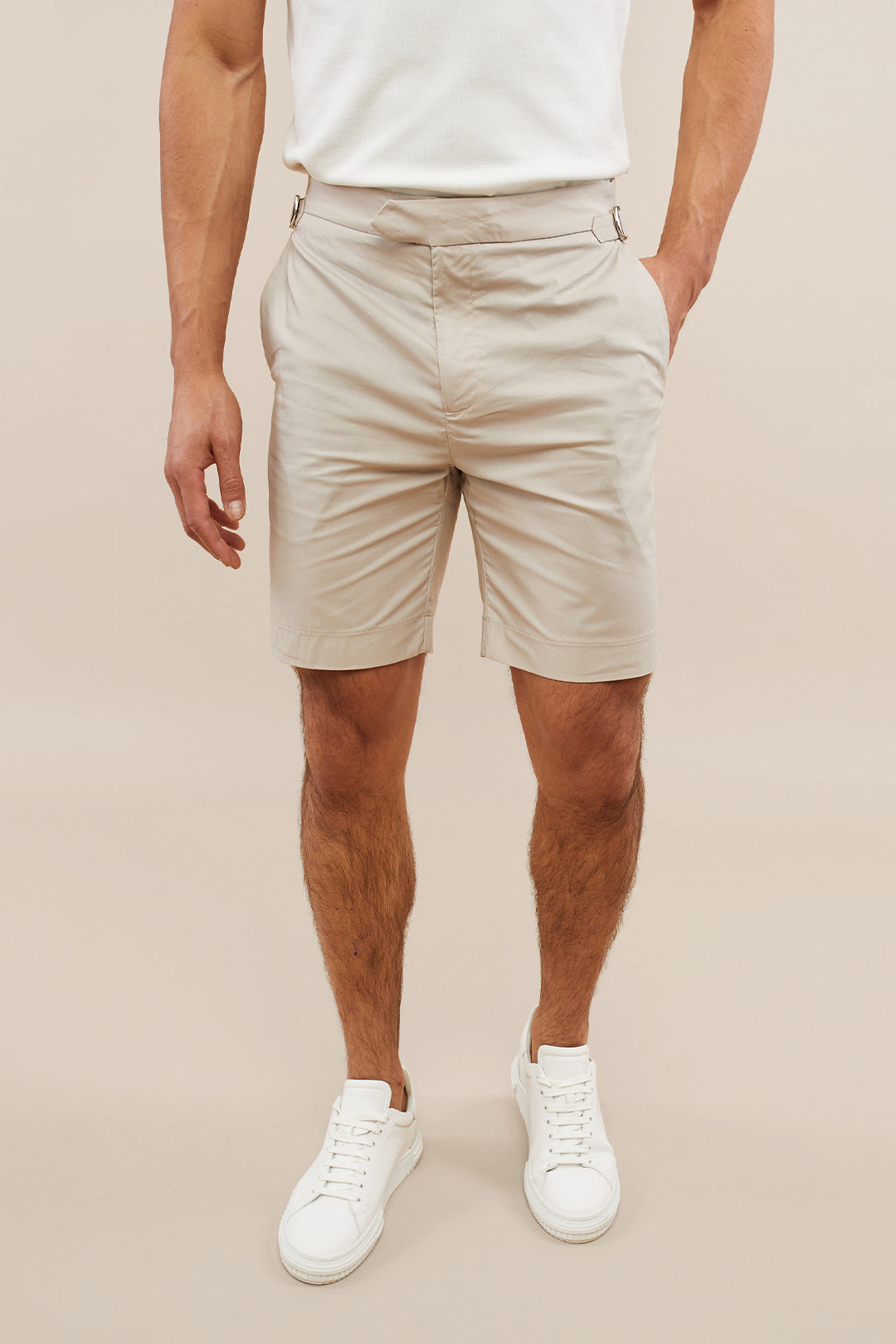 Lightweight Smart Buckle Short - Beige