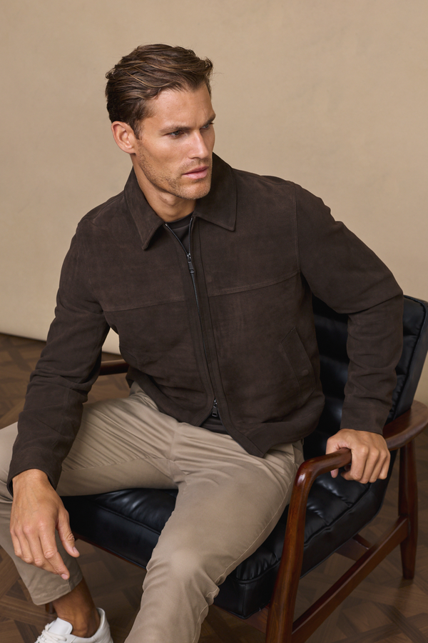 Raith Bruno Suede Jacket - Brown