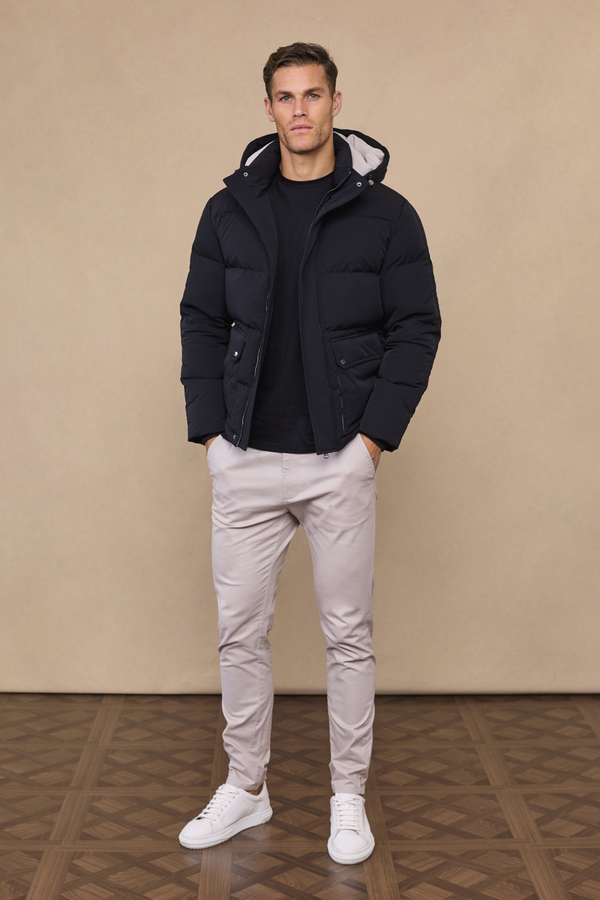 Everetto Down Filled Puffer Coat - Black