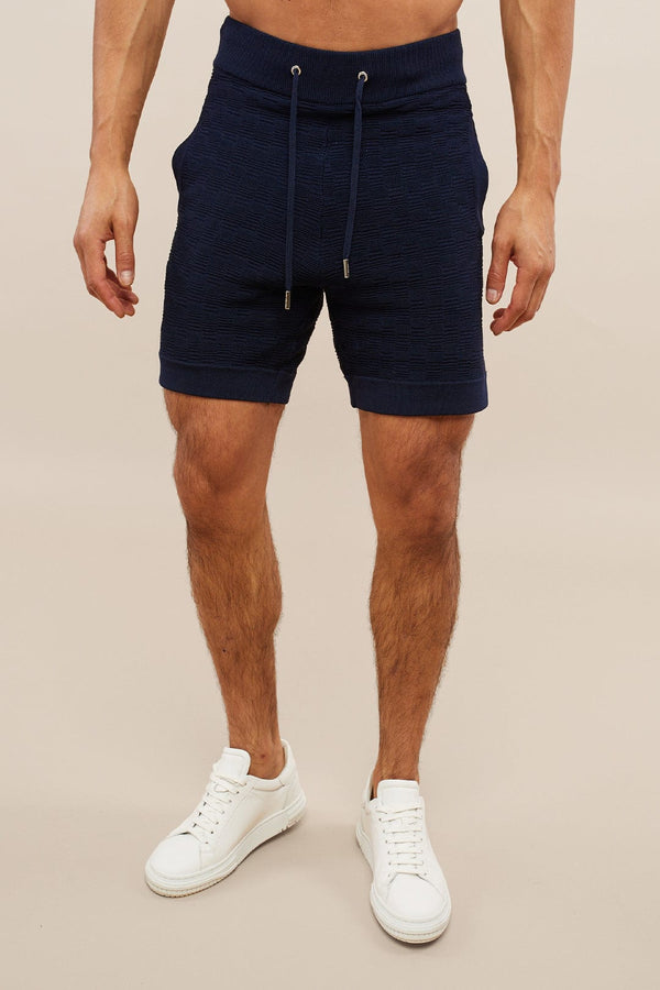 Ezra Knitted Short - Navy