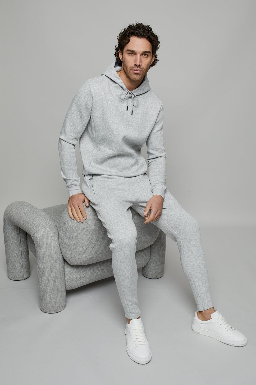 Luxe Hoodie - Graumeliert 
